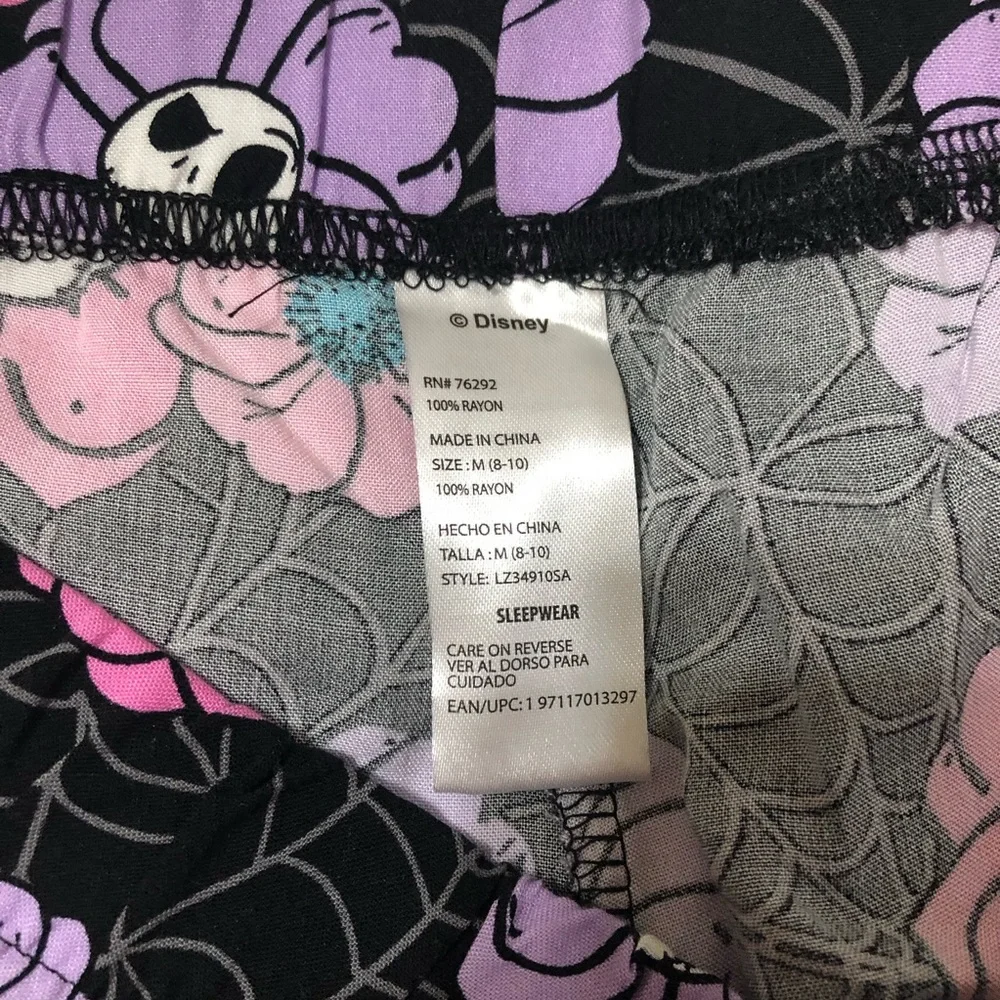 👻 Disney Pink & Black 'True Love' Tank and Floral Skull Shorts Sleep Set - Picture 5 of 8